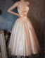 Princess Champagne Pink A-Line Sweet Bow Satin Classy Prom Dress Sweet 16 Dress