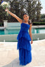 Princess Royal Blue Tiered Tulle Classy Prom Dress Classy Dress