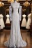 Princess Sheath Off The Shoulder White Lace Long Wedding Dress Brides Dress