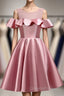 Pink Short Girls Cute Short Evening Prom Dress
