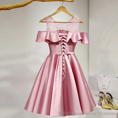 Pink Short Girls Cute Short Prom Dresses