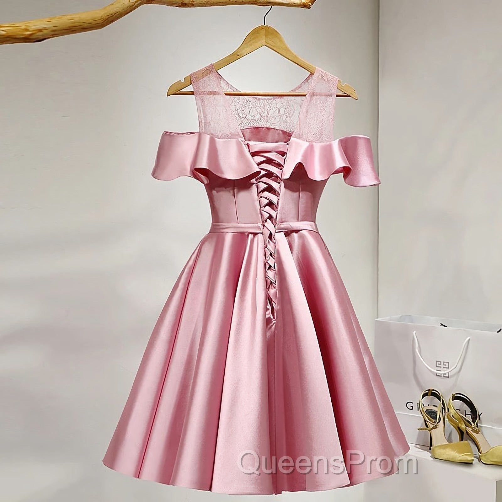 Pink Short Girls Cute Short Evening Prom Dress