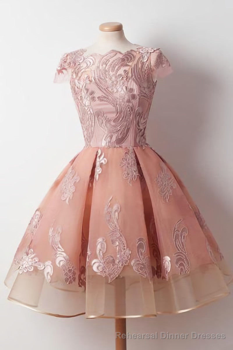 Cap Sleeves Junior Appliques Short Sweet 16 Prom Dresses Main image