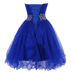 Cheap Homecoing Short Homecoing Sweetheart Royal Blue Homecoing Beading Homecoing Royal Blue Evening Prom Dress
