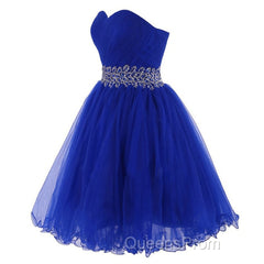Cheap Homecoing Short Homecoing Sweetheart Royal Blue Homecoing Beading Homecoing Royal Blue Evening Prom Dress