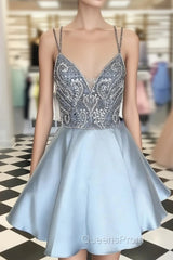 Plus Size Sparkly Homcoming Short Cute Beaded Homecoming Dress