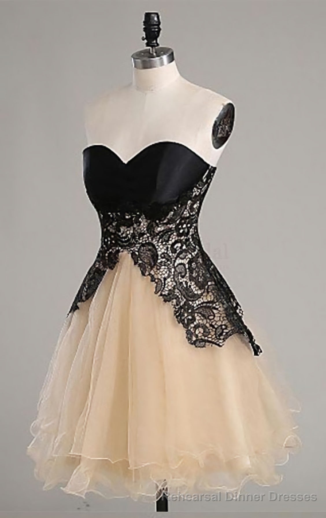 Black Lace Sweatheart Cute Short custom Elegant Wowen Short For Teens Prom Dresses Main image