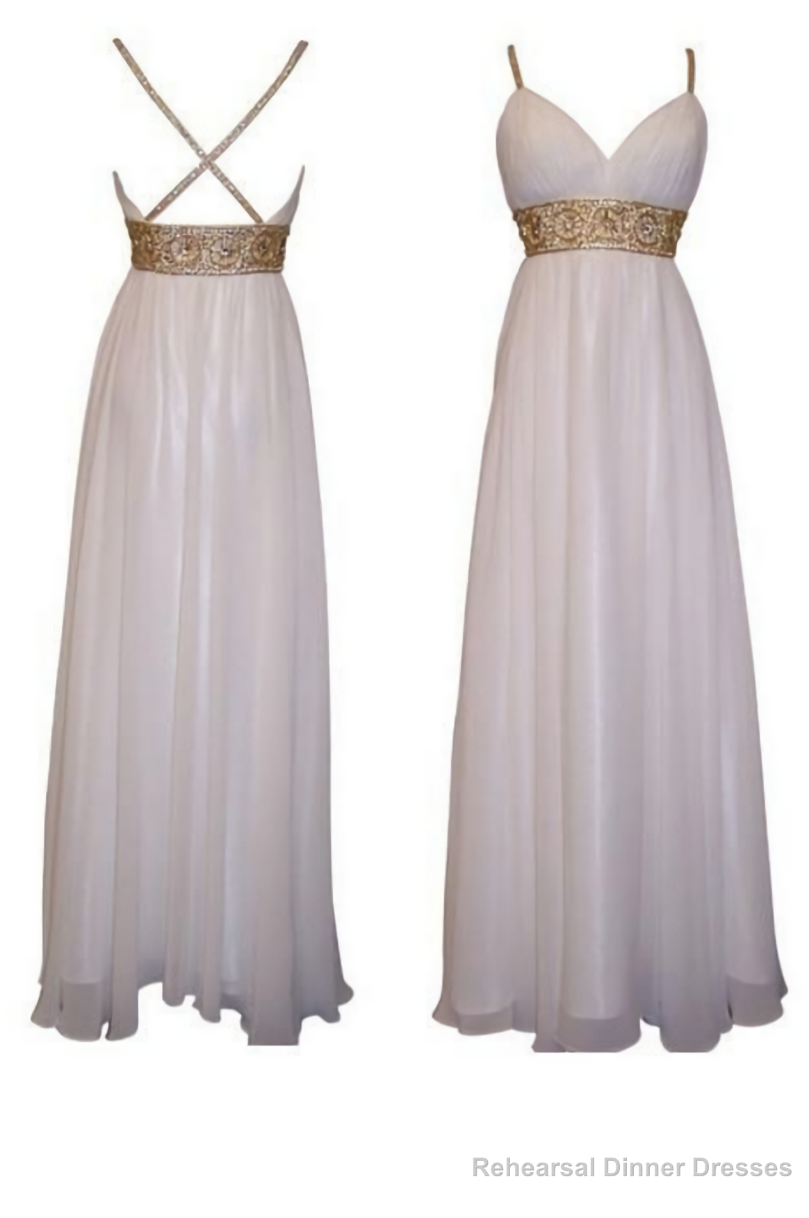 Low Back Boho with Beaded Waist Occasion Evening Dresses Main image