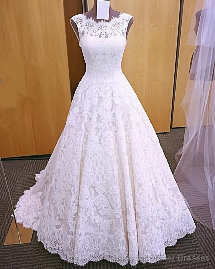 Vintage Cap Sleeves Open Back Lace 2025 White Wedding Dresses Main image