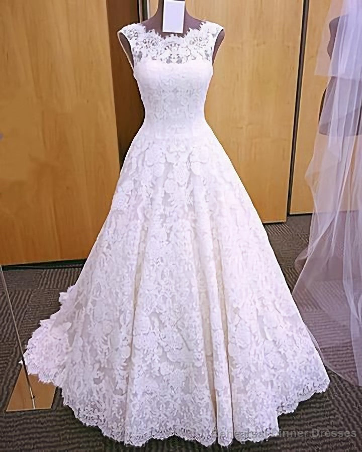 Vintage Cap Sleeves Open Back Lace 2025 White Wedding Dresses Main image