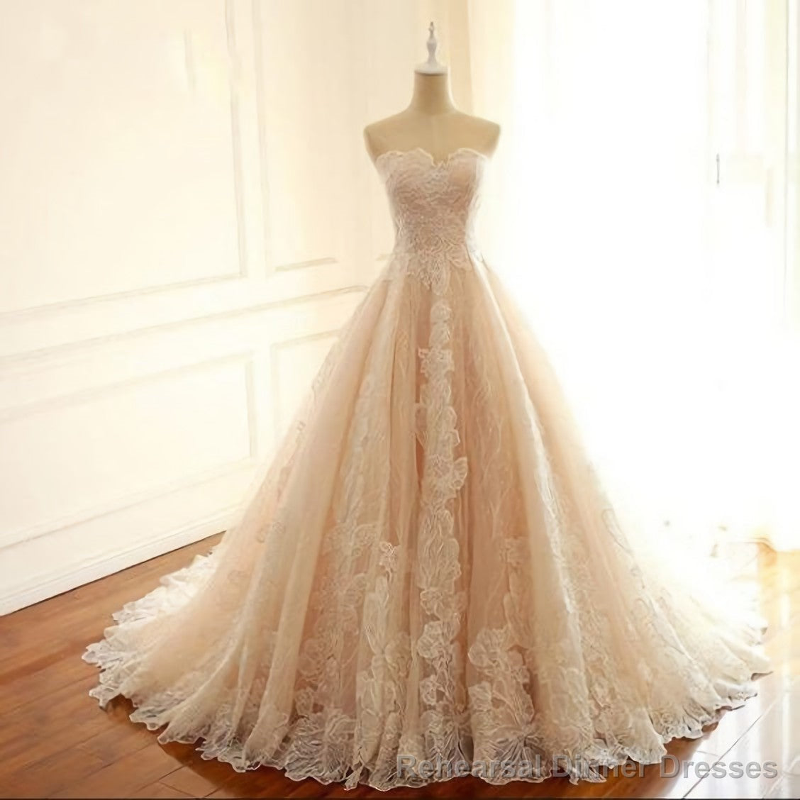Sweetheart A Line Appliques Princess Prom Dresses Main image