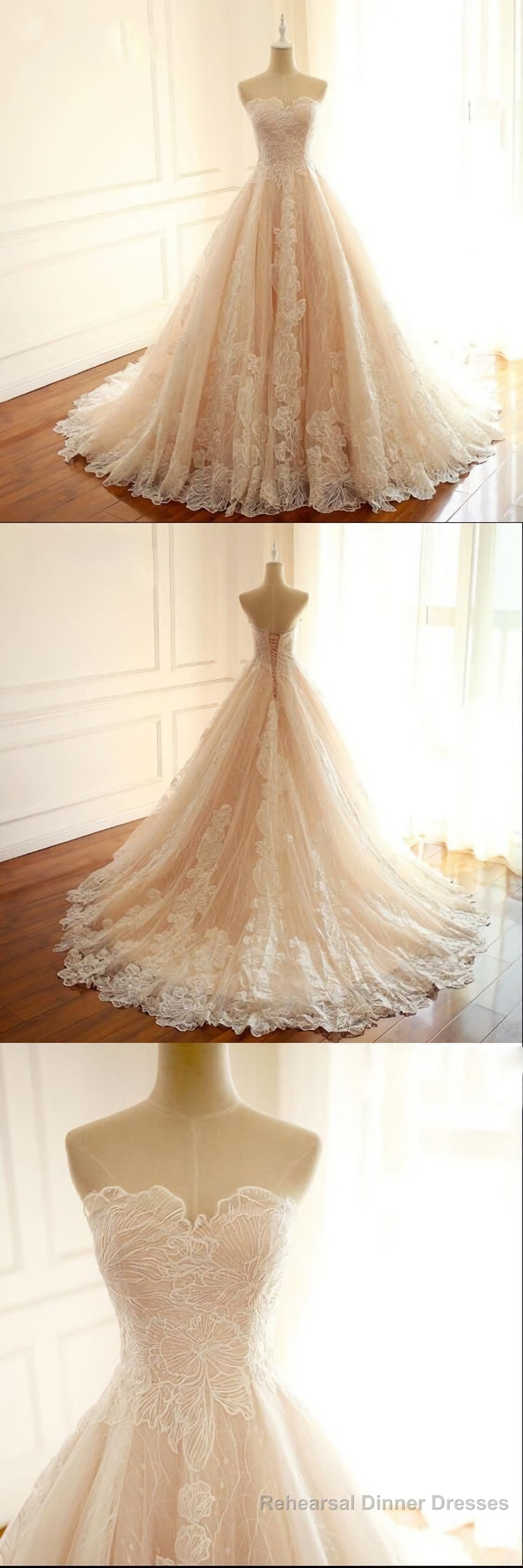 Sweetheart A Line Appliques Princess Prom Dresses Secondary image
