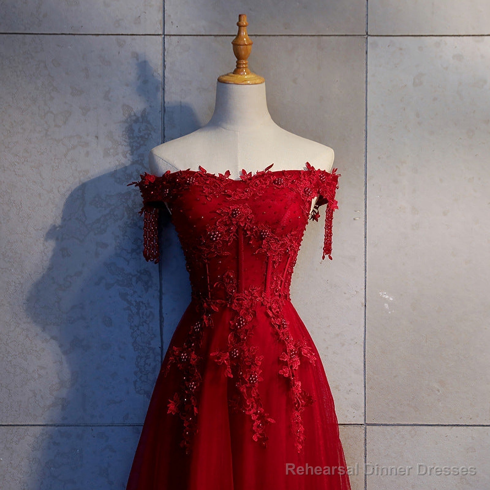 Prom Dresses, Off Shouder Prom Dress, Party Dress, Charming Applique
