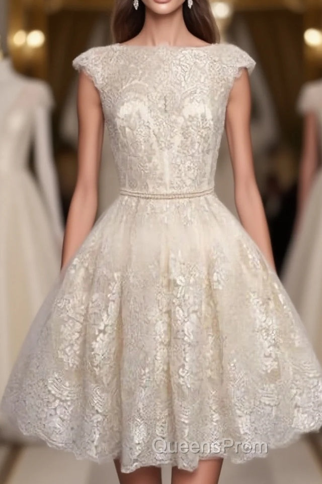 New Arrival Short Mini Lace O Neck Real Made On Sale Homecoming Dress Main image