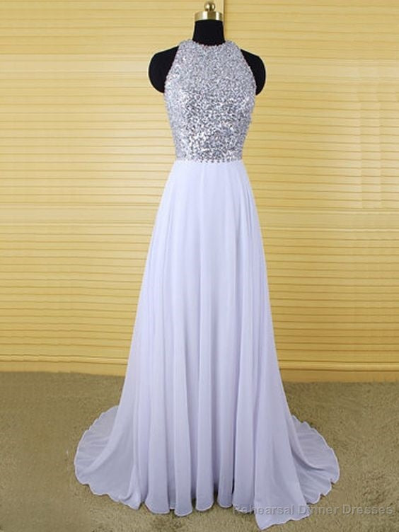 charming prom dress prom gown chiffon beading long prom dress evening formal dress halter prom dresses backless prom dress evening dress Main image