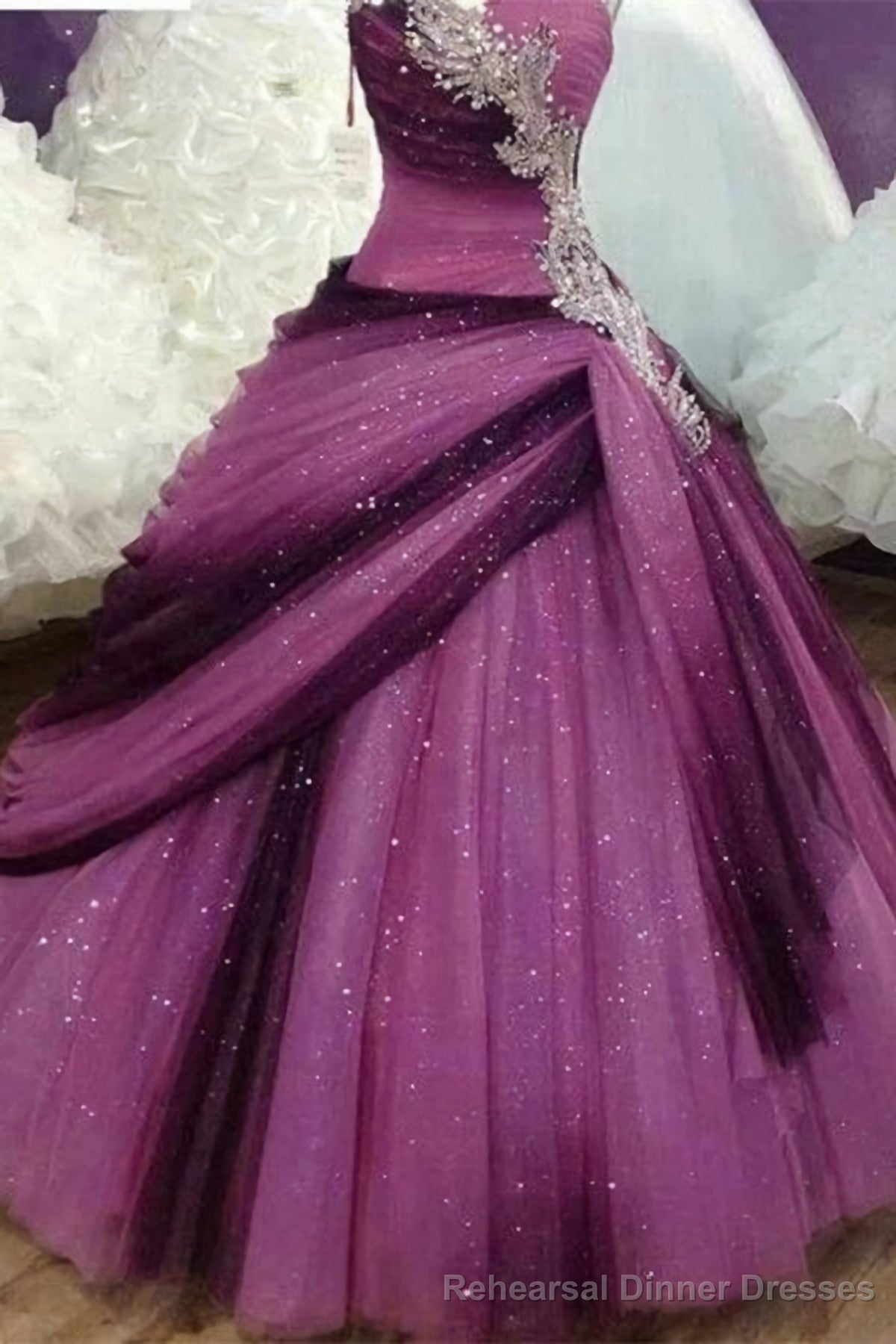 Beautiful Strapless Gorgeous Sequin Shiny Sparkly For Teens Prom Dresses Main image