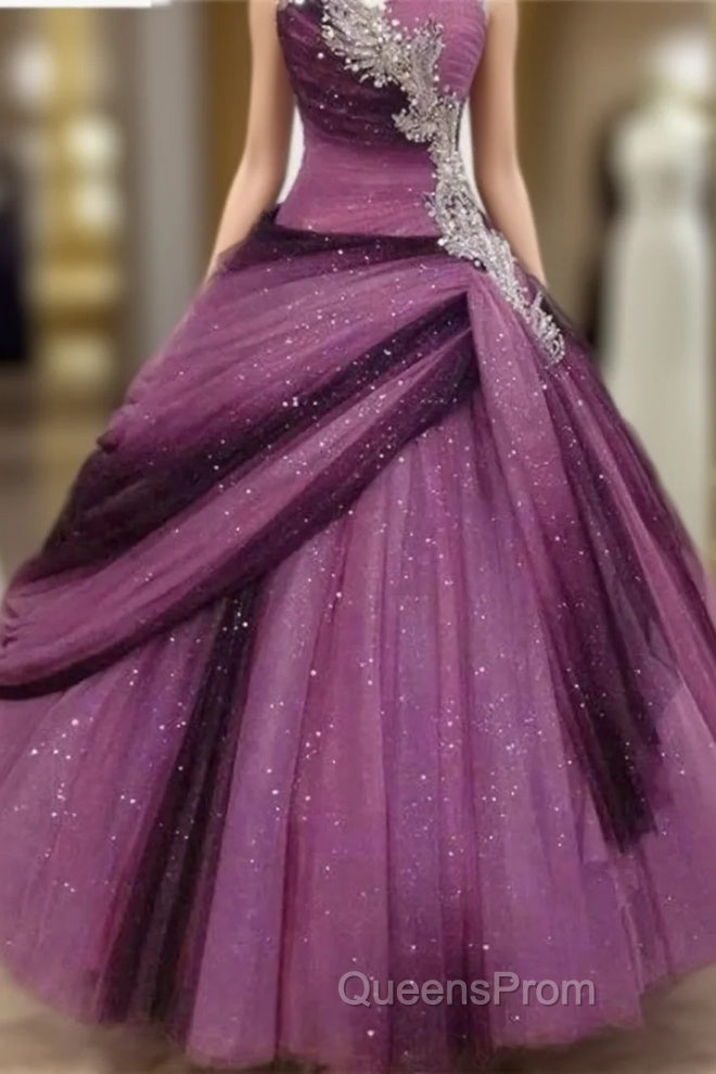 Beautiful Strapless Gorgeous Sequin Shiny Sparkly For Teens Evening Prom Dress Main image