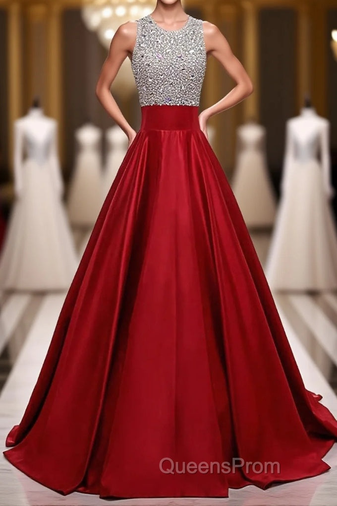 High Low Beaded Red Beautiful Simple Cheap Modest Evening Prom Dress Main image