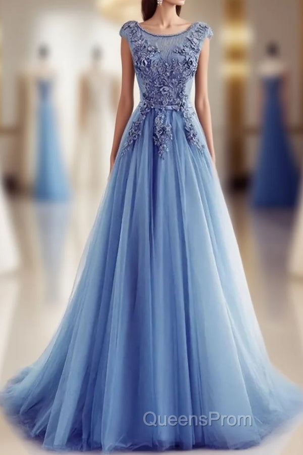 A Line Flowers Long Charming Women Evening Prom Dress Main image