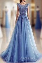 A Line Flowers Long Charming Women Evening Prom Dress