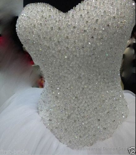 wedding dresses new white ivory beadding wedding dress bridal gown custom size Secondary image