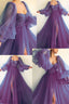 Purple Elegant Tulle Long Classy Prom Dress Classy Evening Gown Party Dress