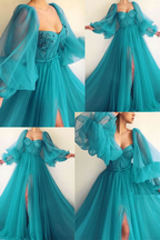 Purple Elegant Tulle Long Classy Prom Dress Classy Evening Gown Party Dress