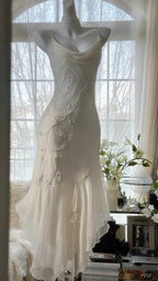 Pure And Elegant Chiffon Strap Beaded Mermaid Classy Prom Dress