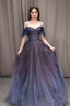 PURPLE SWEETHEART NECK TULLE LONG Classy Prom Dress PURPLE Classy Dress