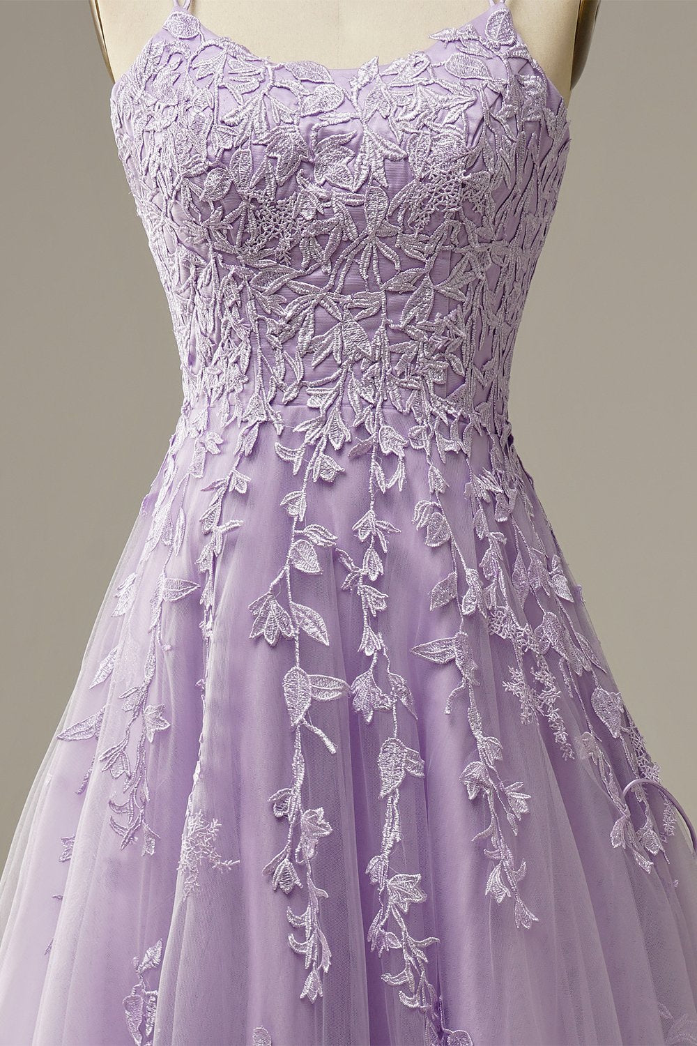 Purple Tulle Lace Long Classy Prom Dress Classy Dress