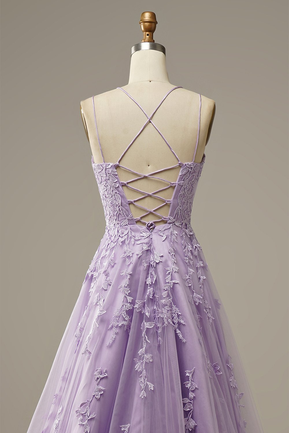 Purple Tulle Lace Long Classy Prom Dress Classy Dress