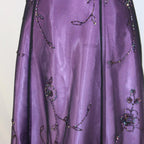 Purple Vintage Fashion Ombre Beaded Empire Waist Halter Long Elegant Classy Prom Gown Classy Evening Gown Party Dress