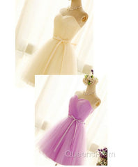 Cute Sweetheart Neck Tulle Short Evening Prom Dress, Bridesmaid Dress