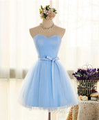 Cute Sweetheart Neck Tulle Short Evening Prom Dress, Bridesmaid Dress
