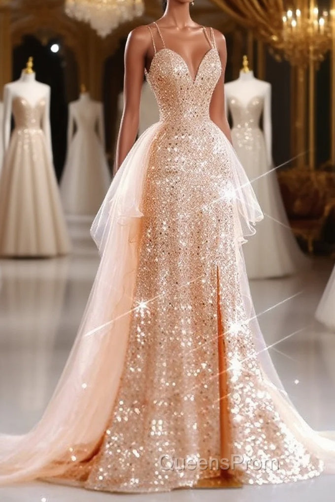 A-Line Evening Prom Dress Sparkle & Shine Dress Wedding Guest Sweet 16 Floor Length Sleeveless Sweetheart Tulle with Sequin Masquerade Dress Main image
