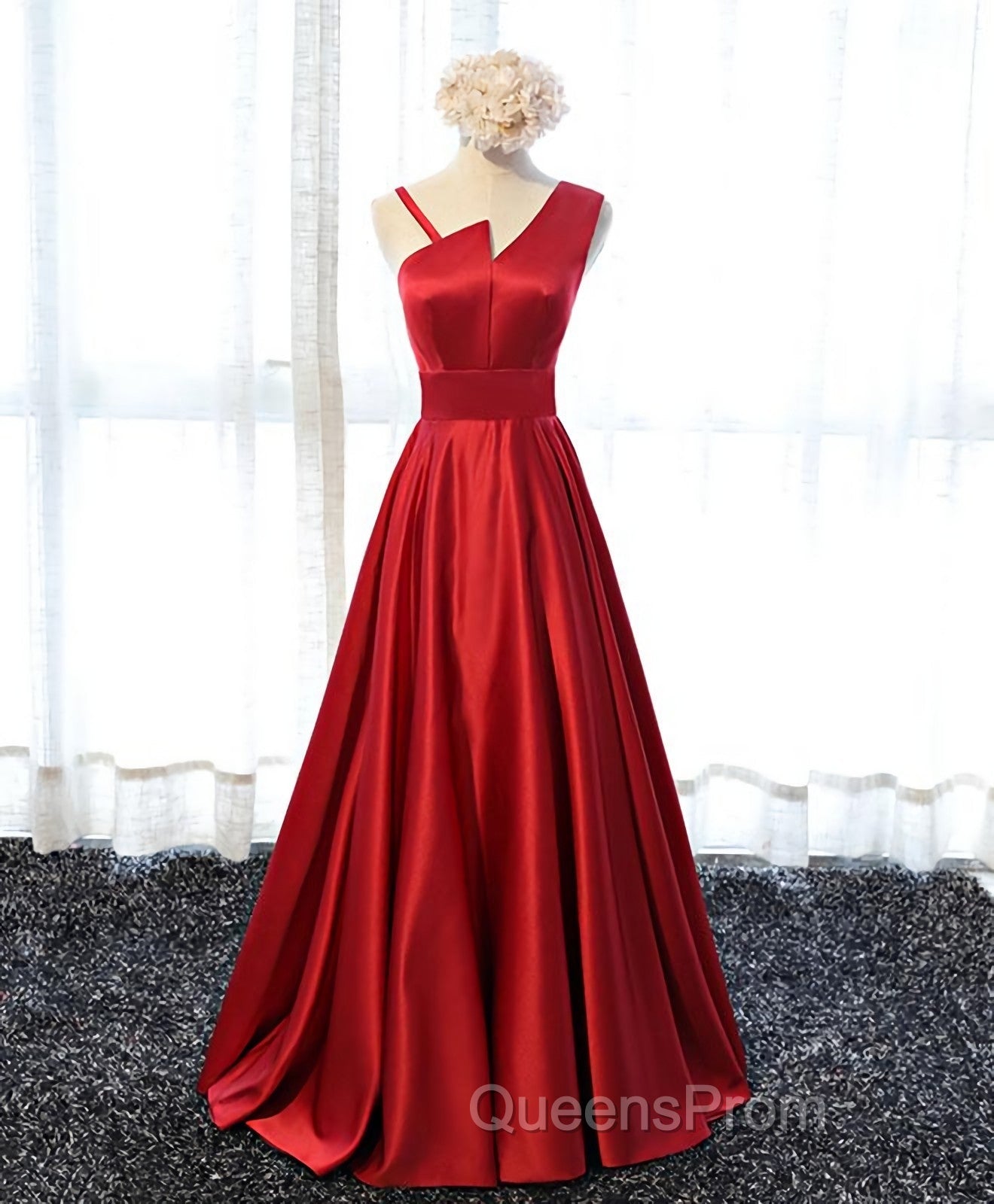Stylish Satin Long Evening Prom Gown Formal Dress Secondary image