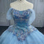 Quinceanera Dress Princess Cap sleeve Ball Gown Sequins Square Collar Evening Party Dresses