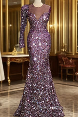 Real Evening Prom Dress, Sexy Evening Prom Dress, Purple Evening Prom Dress, Bling Bling Evening Dress, Cheap Party Dress