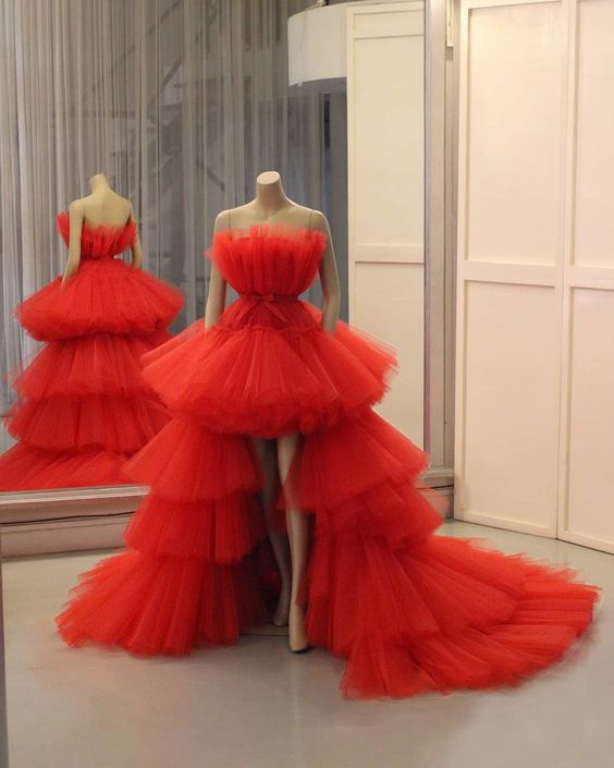 Red Ball Gown Long Classy Prom Dress, Classy Evening Dress Main image