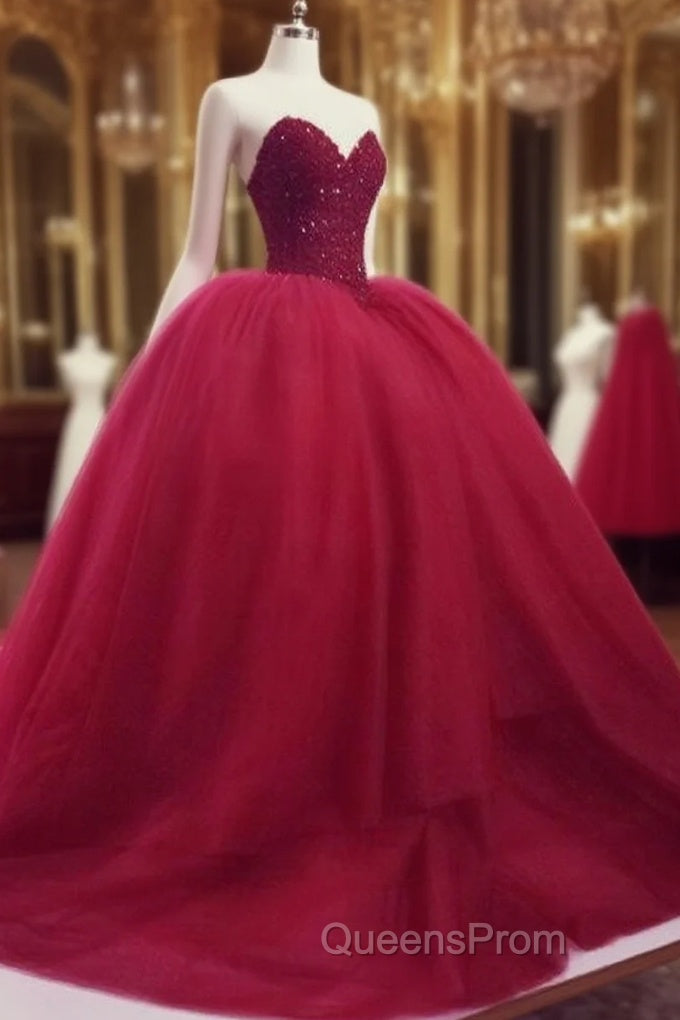 Red Ball Gown Red Wedding Dress Evening Prom Dress Main image