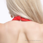 Red Lace Mermaid Halter Backless Long Prom Dresses