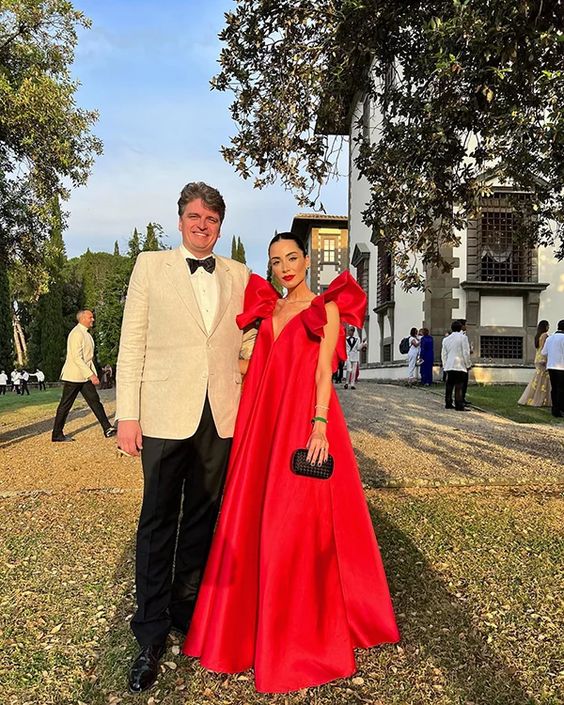 Red Long Classy Prom Dress, Long Classy Evening Party Gown