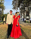 Red Long Classy Prom Dress, Long Classy Evening Party Gown
