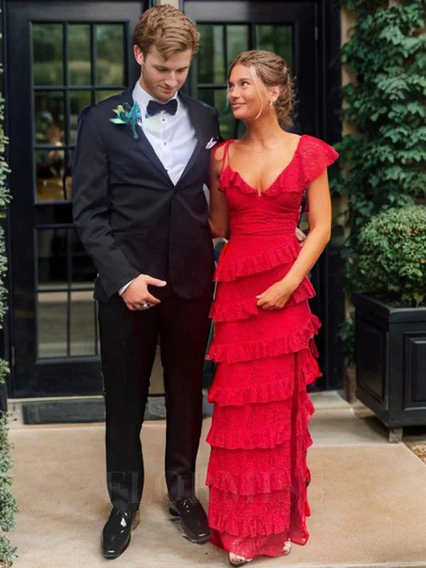 Red Classy Prom Dress, Sexy Classy Prom Dress Secondary image