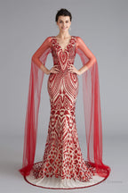 Homecoming Dress Simple, Sequin Beauty Pageant Prom Dresses in Sleek Mermaid Style