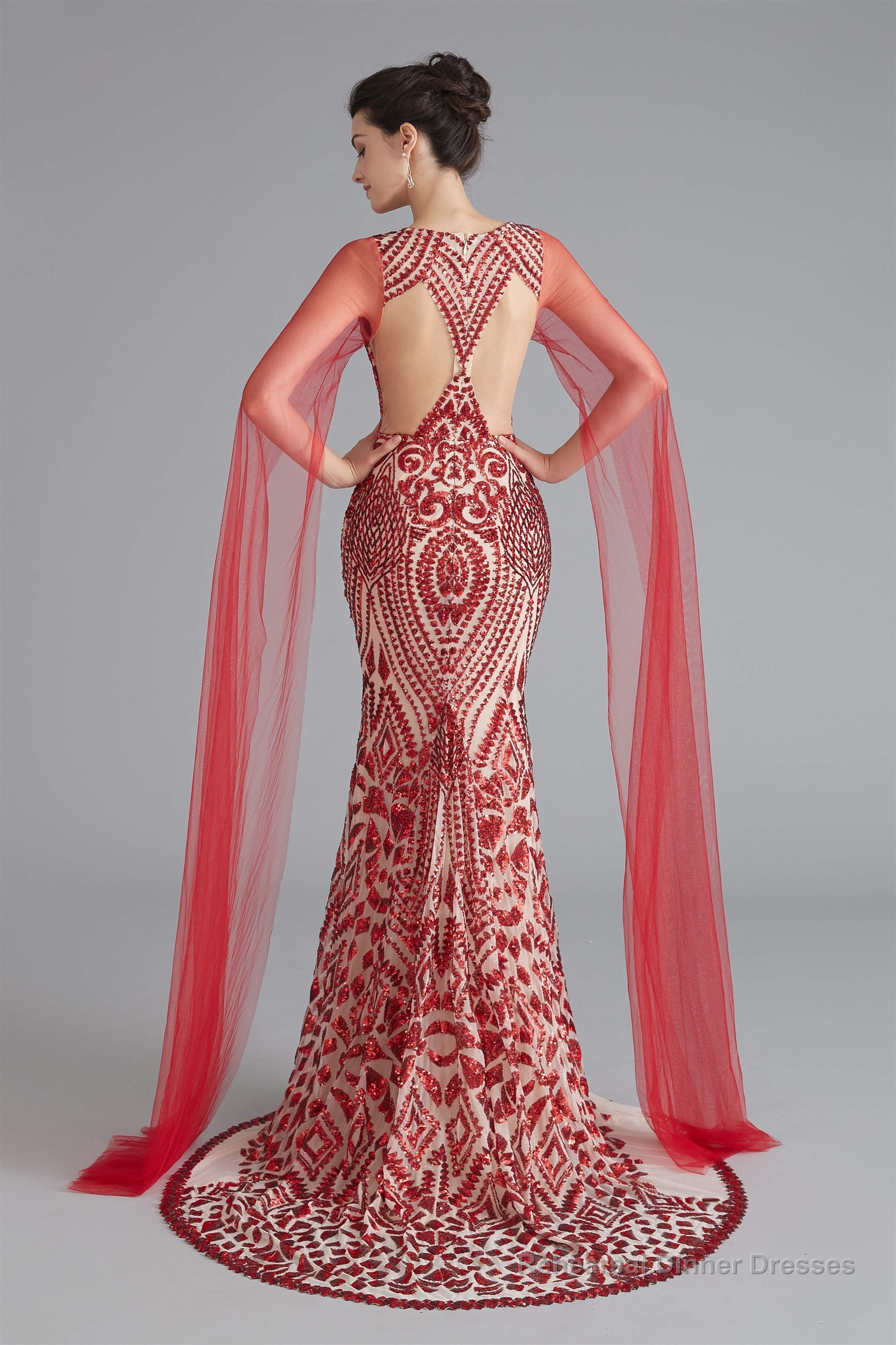 Homecoming Dresses Simple, Sequin Beauty Pageant Prom Dresses in Sleek Mermaid Style