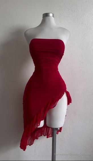 Red Short Prom Dresses Short Birthday Outfits