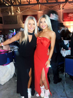 Red Strapless Bow-Knot Slit Classy Prom Dress