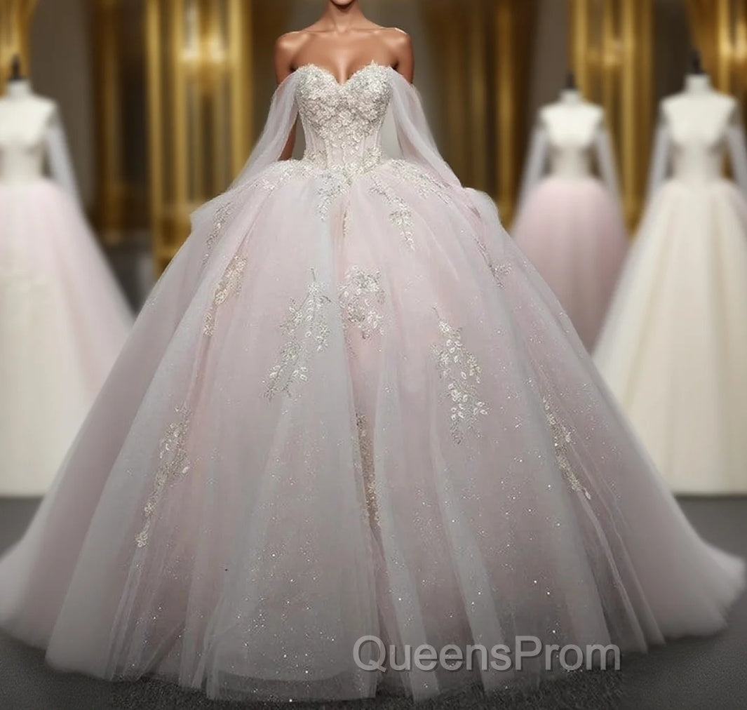 Renata | Blush Ball Gown Lace Strapless Sleeveless Quinceanera Dress Main image