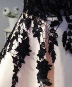 Champagne Lace Short Evening Prom Dress, Lace Evening Dress